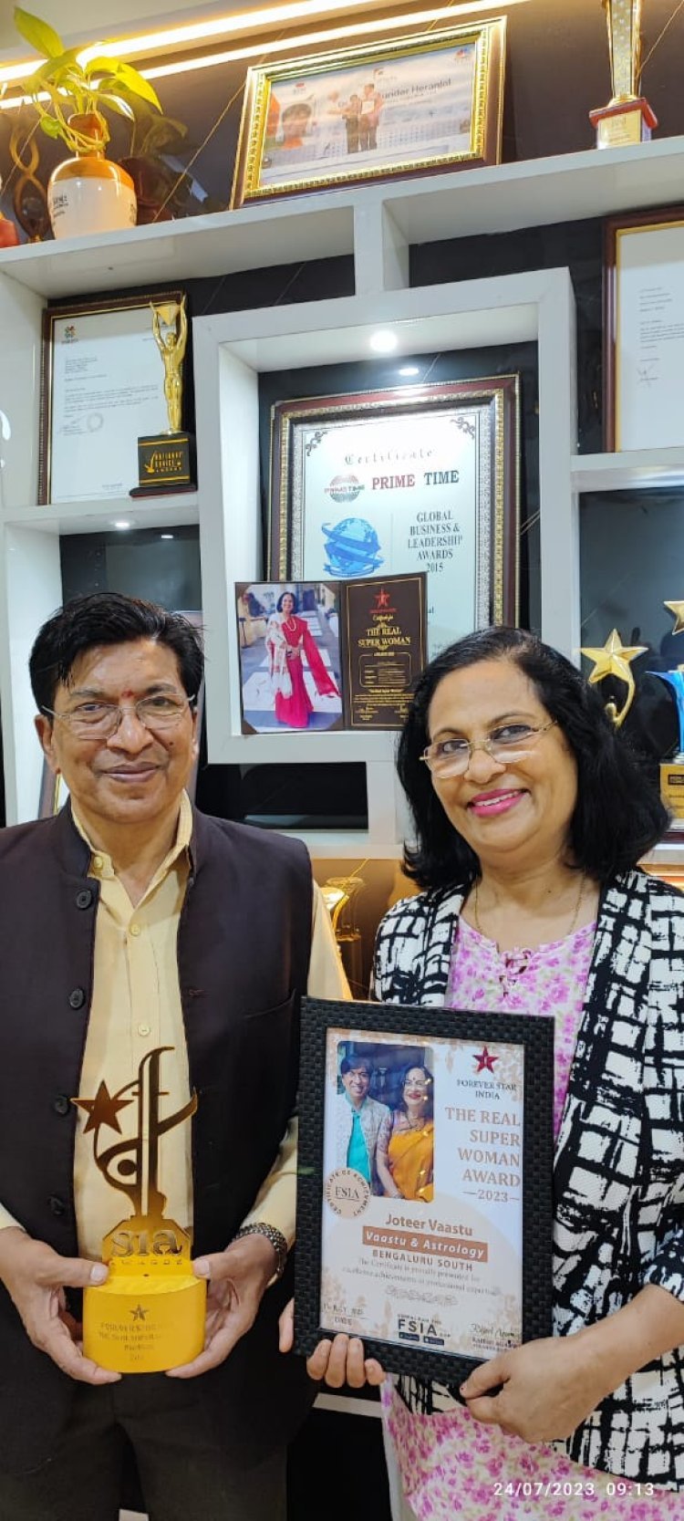 Joteer Vastu Receives Best Vastu Consultant Award at Super Women's Awards 2023