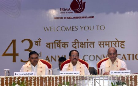 IRMA's students must play an important role in eliminating the gaps between urban and rural India: Venkaiah Naidu